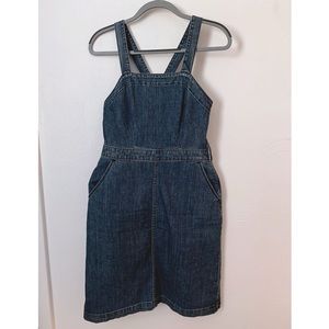 Denim Overall Dress with Pockets!